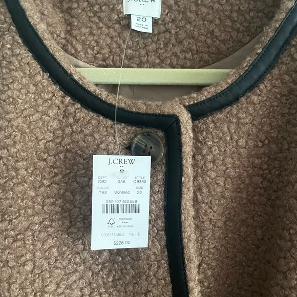 J. Crew Tan Jacket with Black Accents - Picture 4 of 4